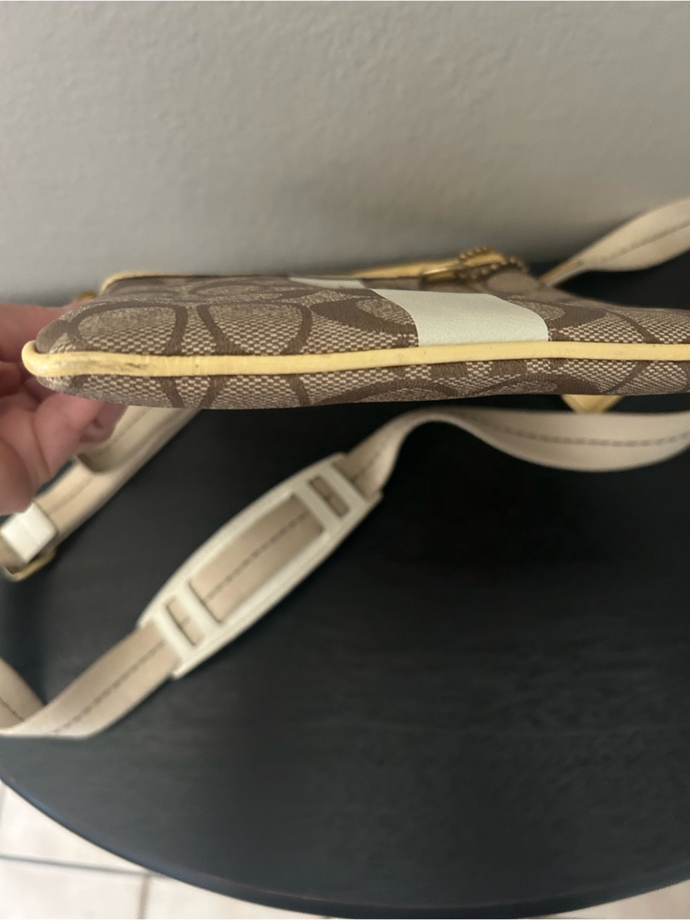 Coach Cream Plaid Interior Crossbody - Picture 9 of 13